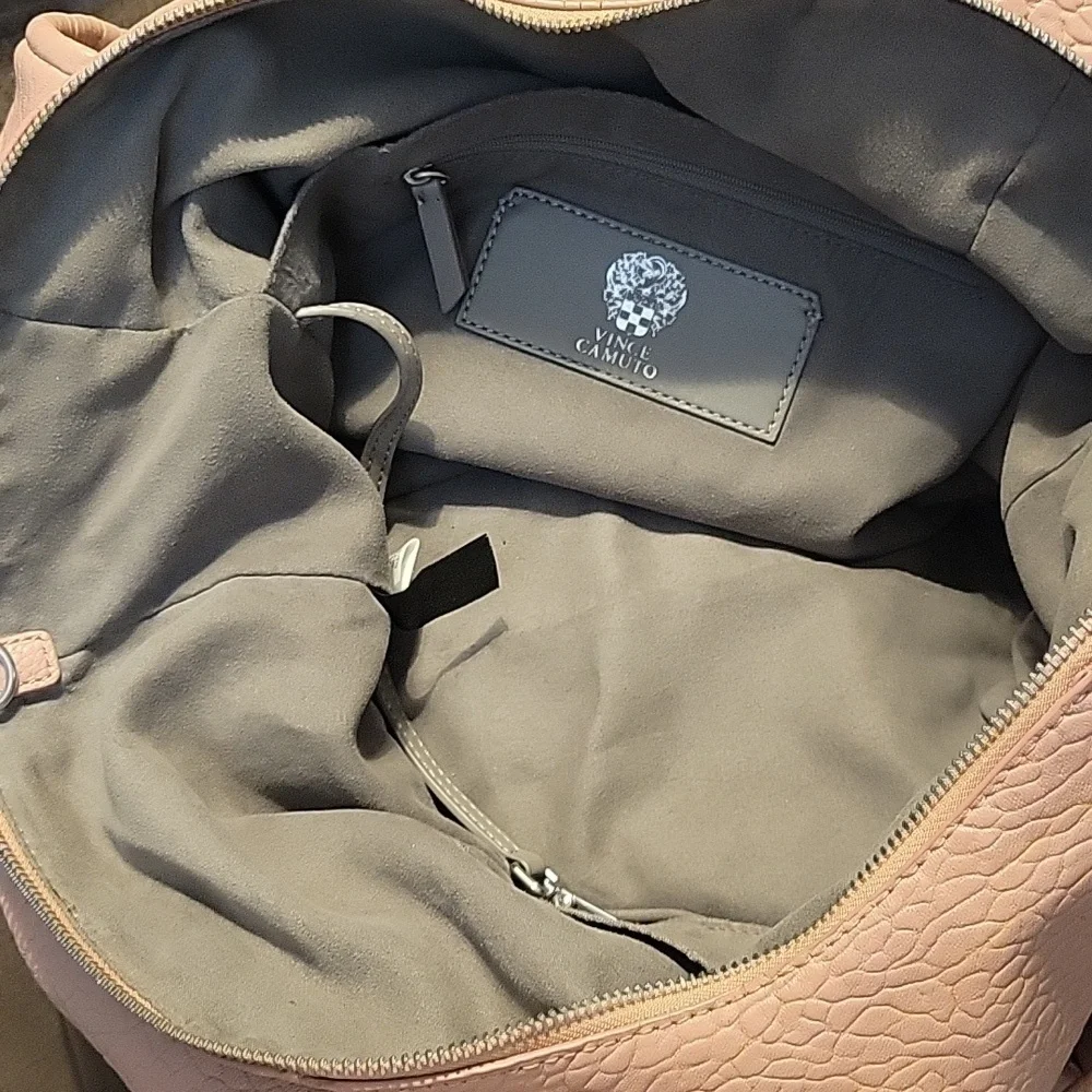 Vince CAMUTO Precious Blush Lambskin Steph Hobo Nappy Tote Bag